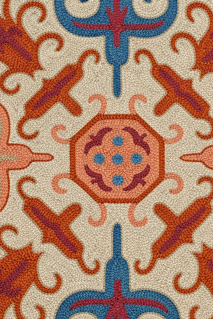 Kaitag Style Suzani Embroidered Textile