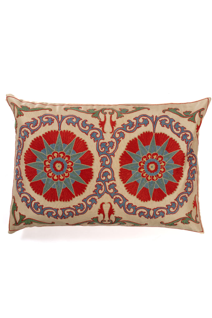 Suzani Embroidered Pillow