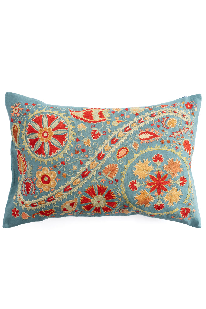 Suzani Embroidered Pillow