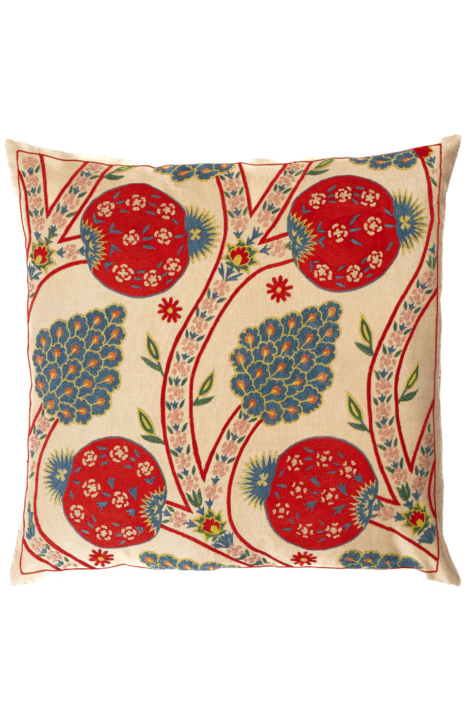 Suzani Embroidered Pillow