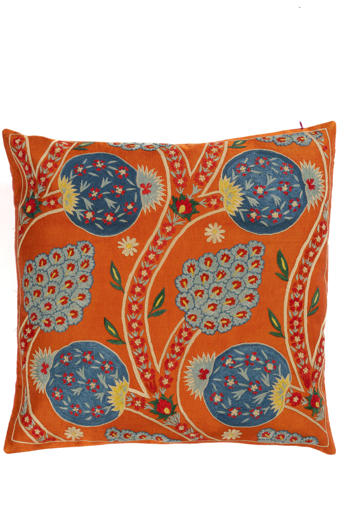 Suzani Embroidered Pillow