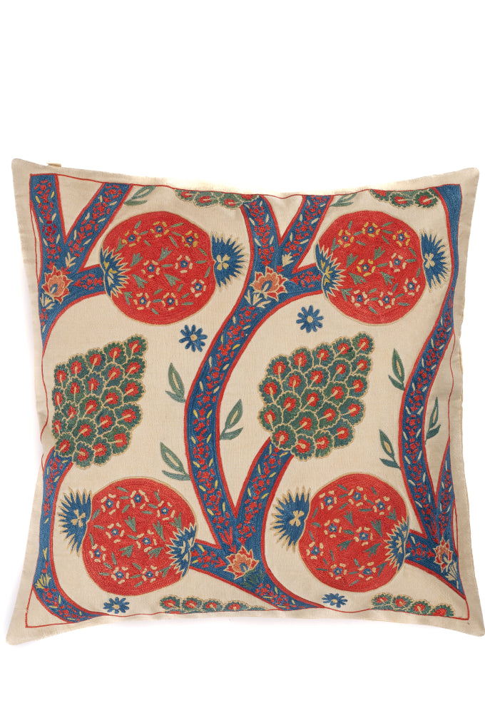 Suzani Embroidered Pillow