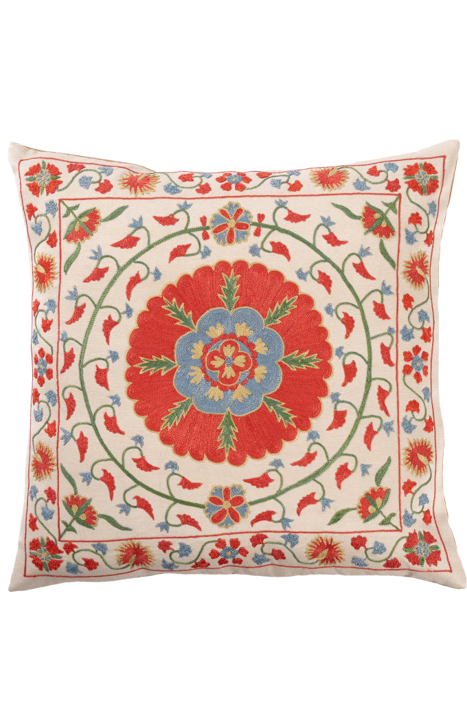 Suzani Embroidered Pillow