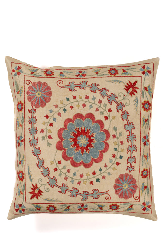 Suzani Embroidered Pillow