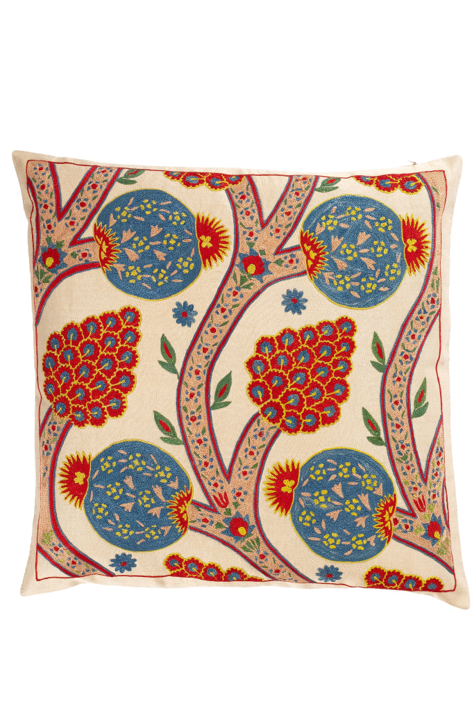 Suzani Embroidered Pillow