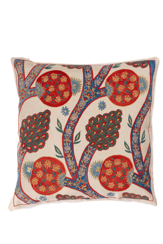Suzani Embroidered Pillow