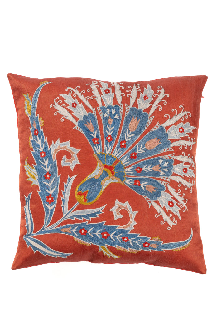 Suzani Embroidered Pillow