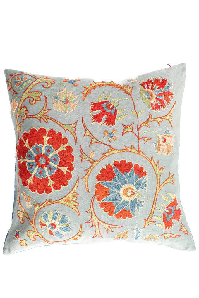 Suzani Embroidered Pillow