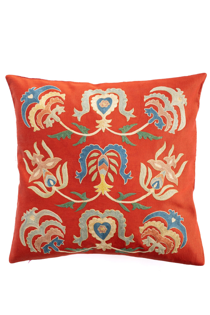 Suzani Embroidered Pillow