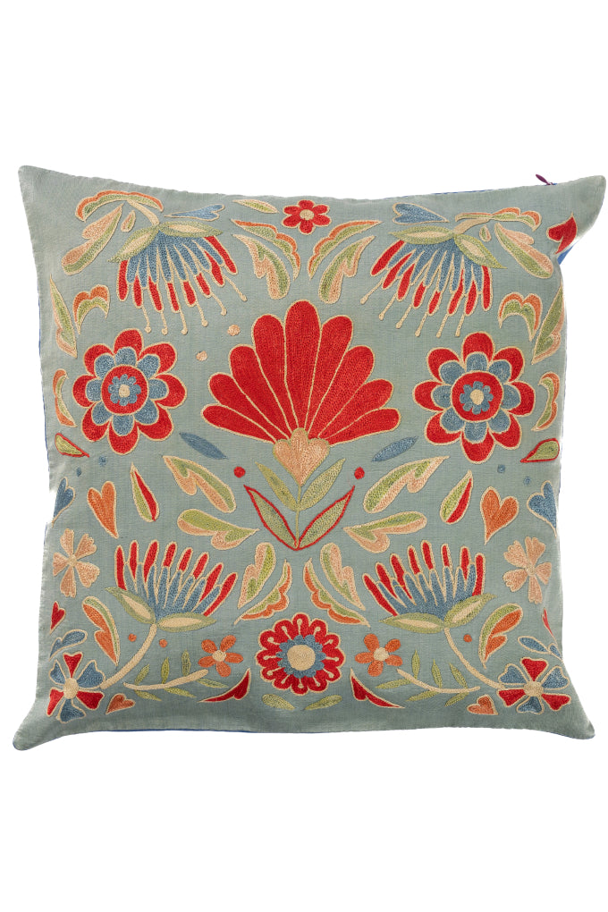 Suzani Embroidered Pillow
