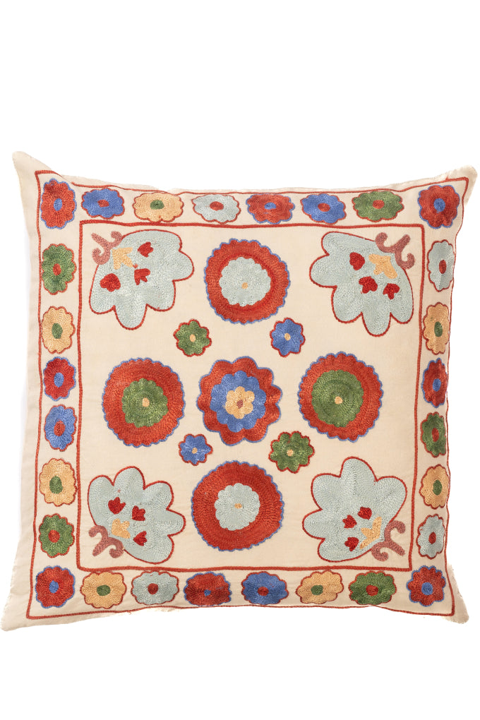 Suzani Embroidered Pillow