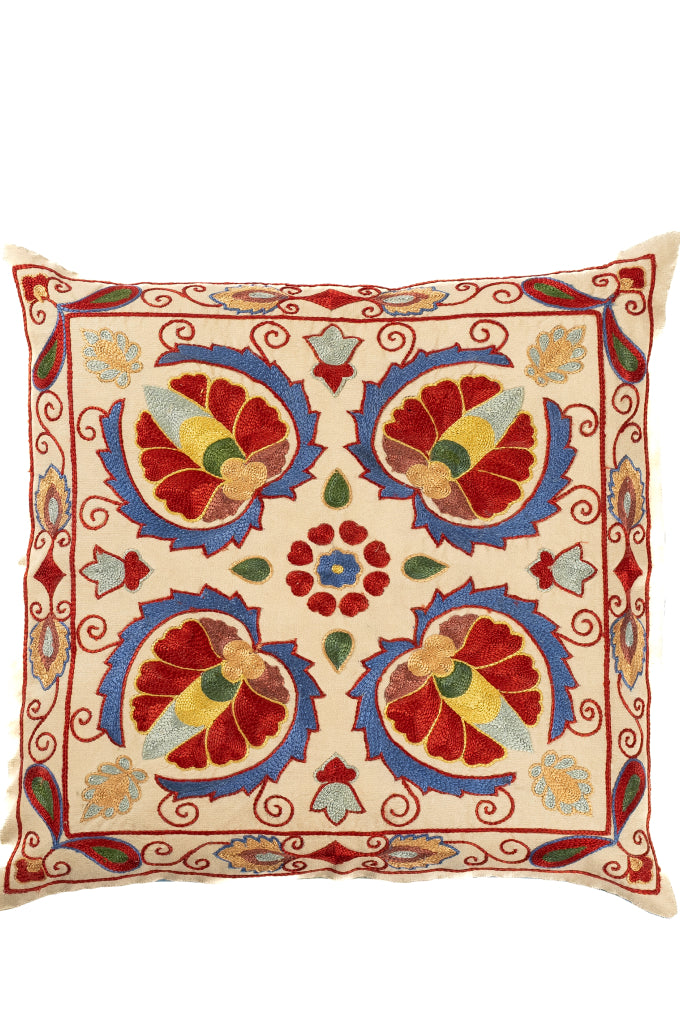 Suzani Embroidered Pillow