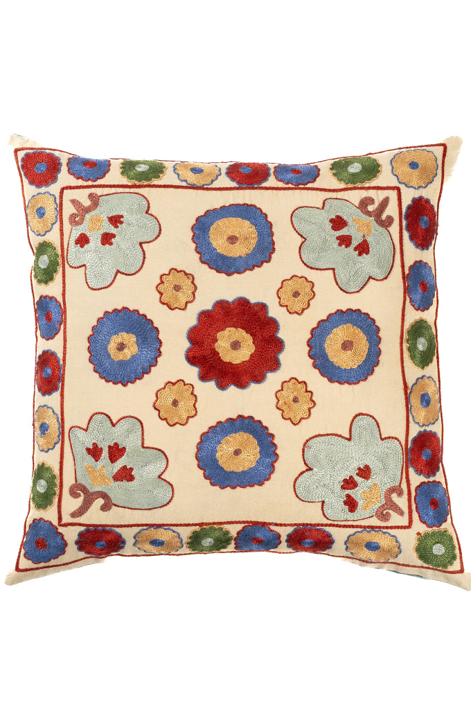 Suzani Embroidered Pillow