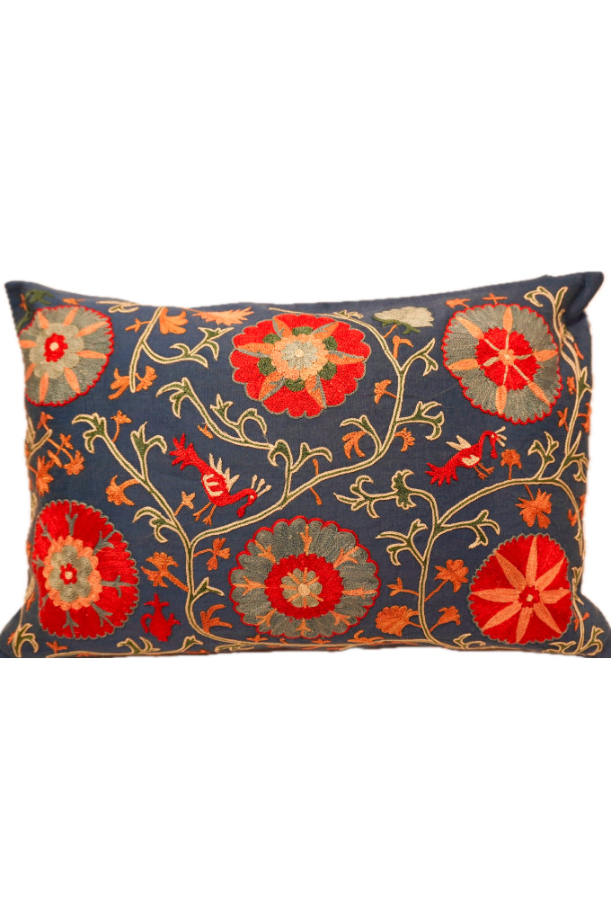 Suzani Embroidered Pillow