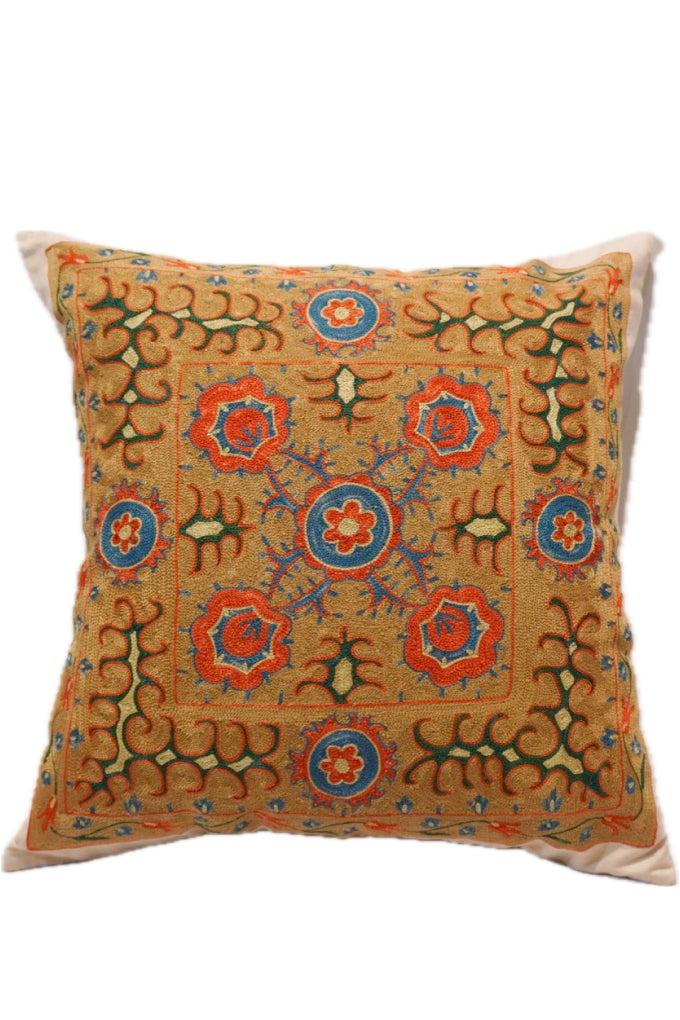 Suzani Embroidered Pillow