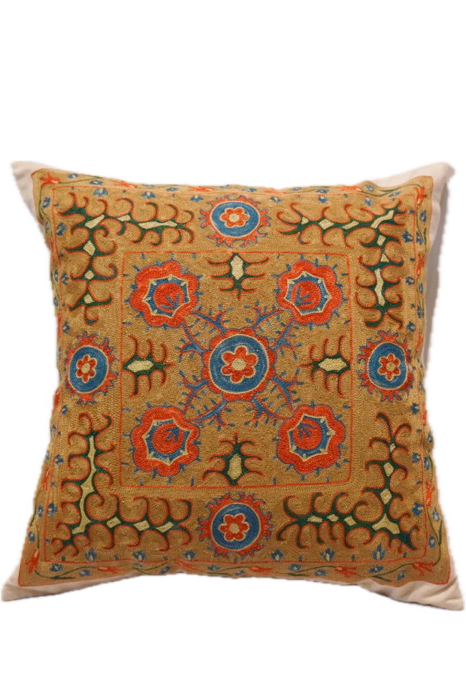 Suzani Embroidered Pillow