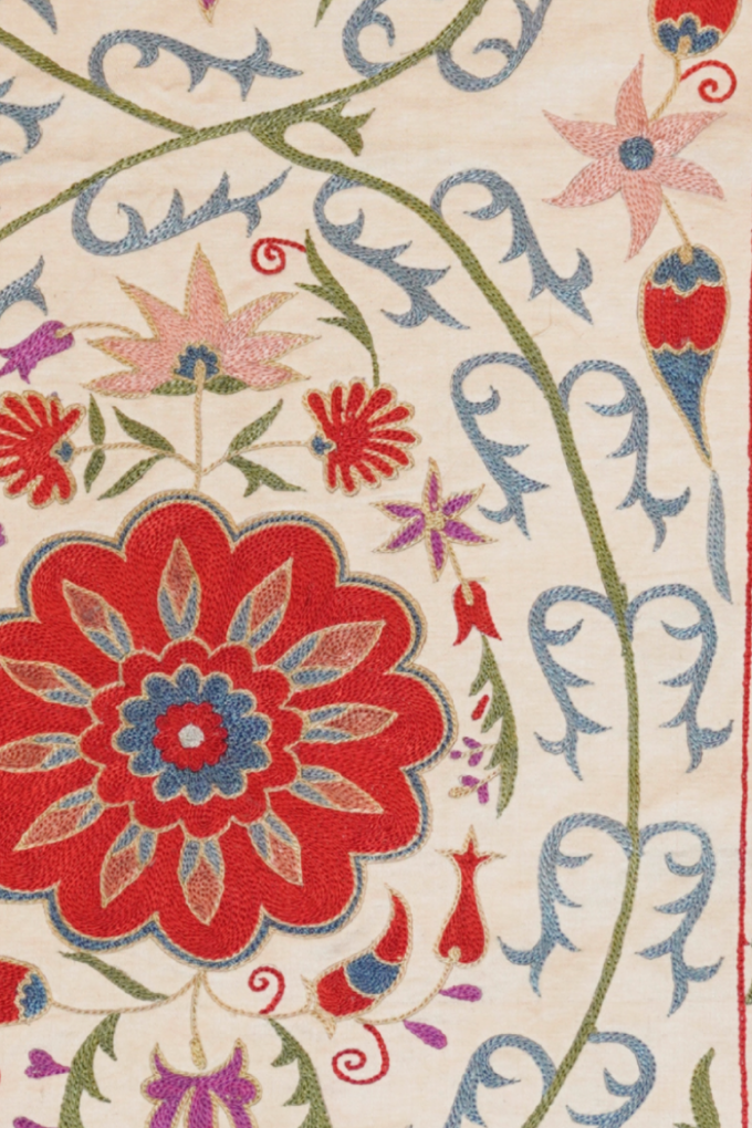 Silk Suzani Embroidery