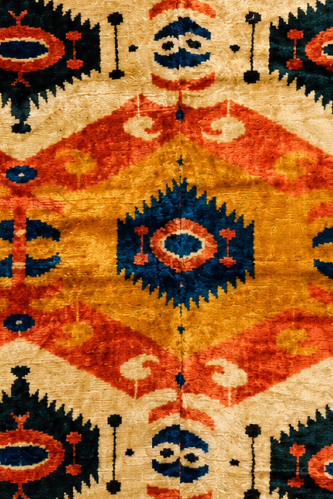 Velvet Ikat Textile