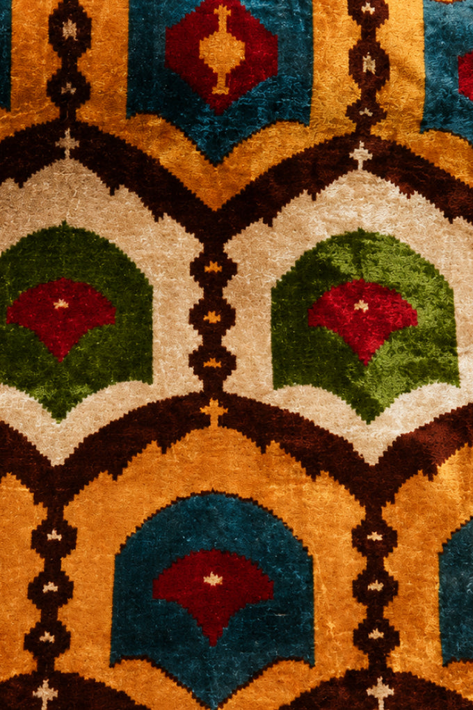 Velvet Ikat Textile