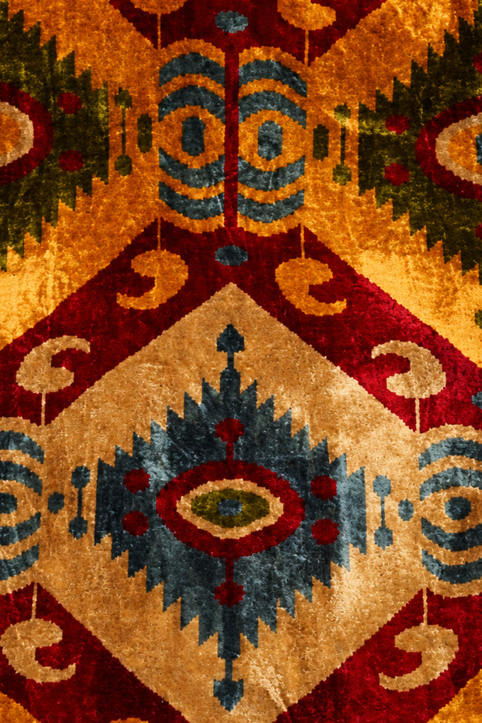 Velvet Ikat Textile